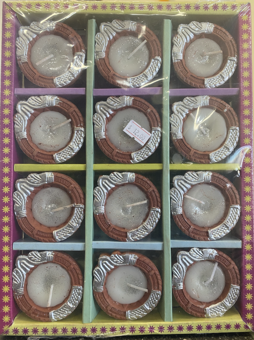 Assorted set of Clay Diyas - Pack of 12